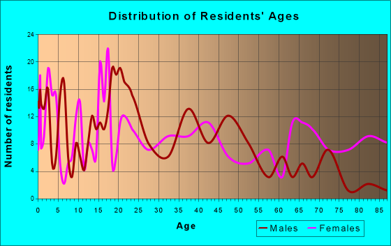 Ellijay, Georgia Age and Sex of Residents