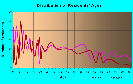 Nashville, Georgia Age and Sex of Residents