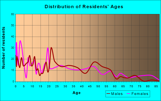 Pearson, Georgia Age and Sex of Residents
