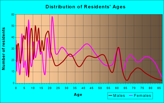 Rockmart, Georgia Age and Sex of Residents