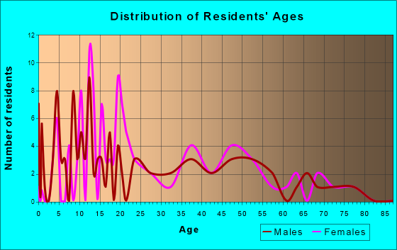 Shiloh, Georgia Age and Sex of Residents