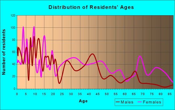 Sylvester, Georgia Age and Sex of Residents