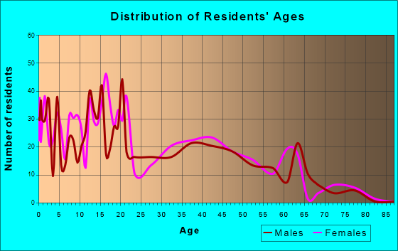 Heyburn, Idaho Age and Sex of Residents