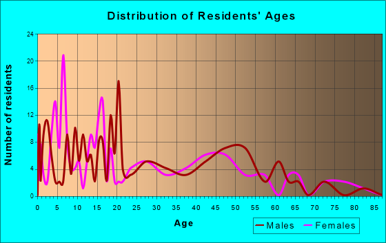 Horseshoe Bend, Idaho Age and Sex of Residents