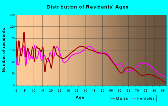 Bridgeview, Illinois Age and Sex of Residents