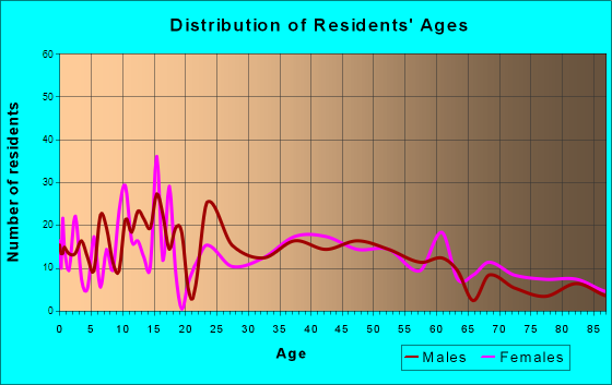 Cambridge, Illinois Age and Sex of Residents