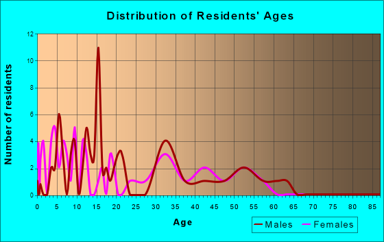 Ellsworth, Illinois Age and Sex of Residents
