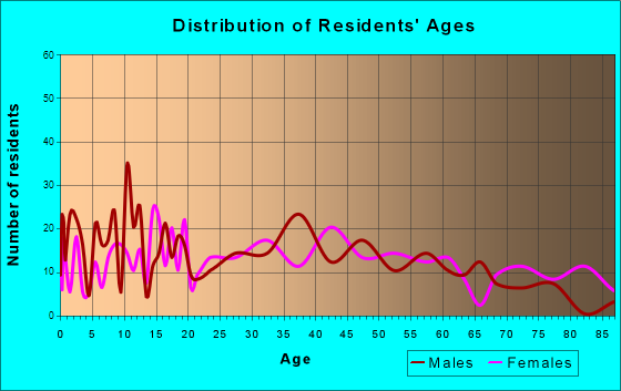 Girard, Illinois Age and Sex of Residents