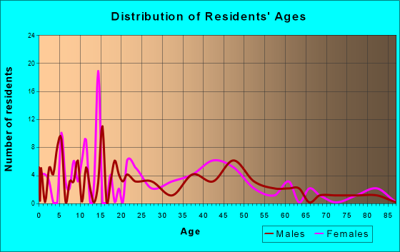 Junction City, Illinois Age and Sex of Residents