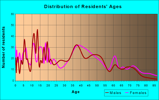 New Baden, Illinois Age and Sex of Residents