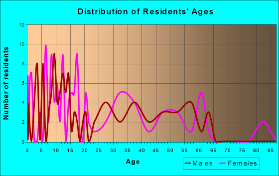 Ransom, Illinois Age and Sex of Residents