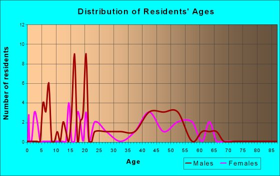 St. Johns, Illinois Age and Sex of Residents