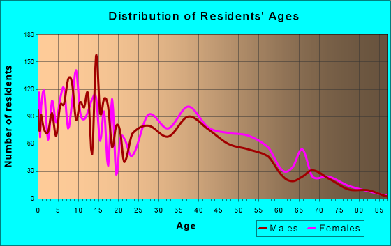 Sauk Village, Illinois Age and Sex of Residents
