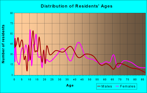 Bremen, Indiana Age and Sex of Residents