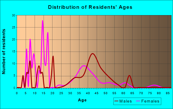 Knik River, Alaska Age and Sex of Residents