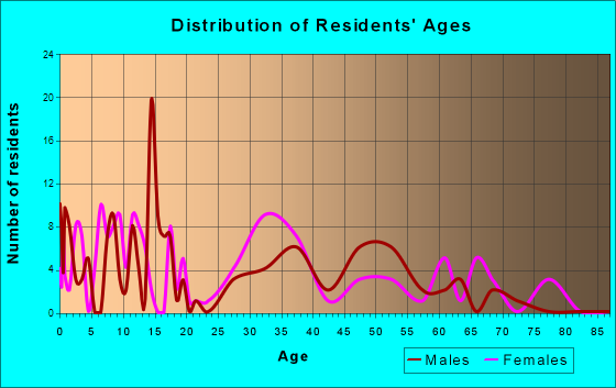 New Market, Indiana Age and Sex of Residents