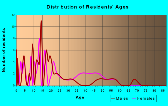 Lower Kalskag, Alaska Age and Sex of Residents
