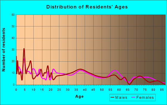 Remington, Indiana Age and Sex of Residents