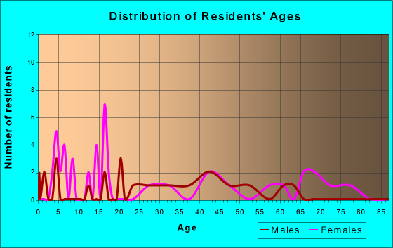 Decatur City, Iowa Age and Sex of Residents
