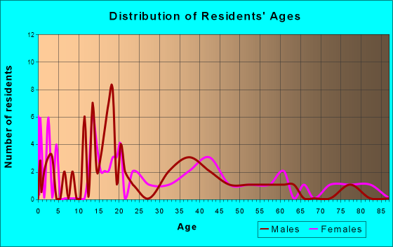 Diagonal, Iowa Age and Sex of Residents