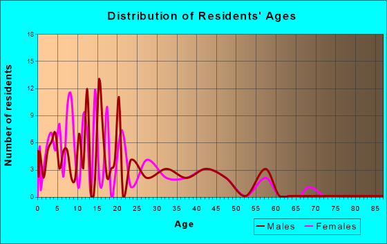 Nunapitchuk, Alaska Age and Sex of Residents