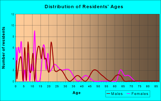 Russian Mission, Alaska Age and Sex of Residents