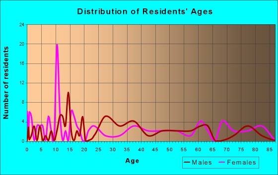 Salem, Iowa Age and Sex of Residents
