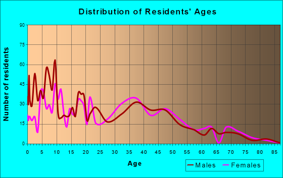 Sergeant Bluff, Iowa Age and Sex of Residents