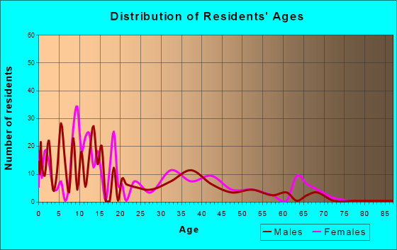 Canyon Day, Arizona Age and Sex of Residents