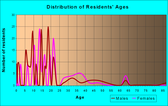 Chilchinbito, Arizona Age and Sex of Residents