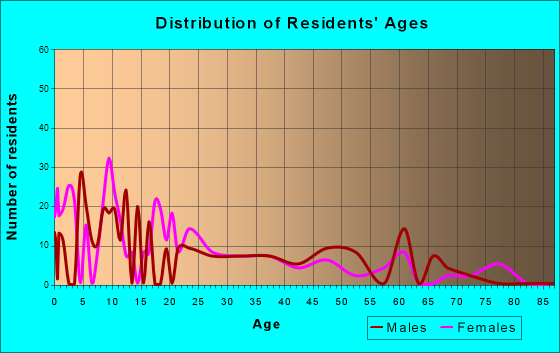Cibecue, Arizona Age and Sex of Residents