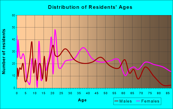 Prestonsburg, Kentucky Age and Sex of Residents