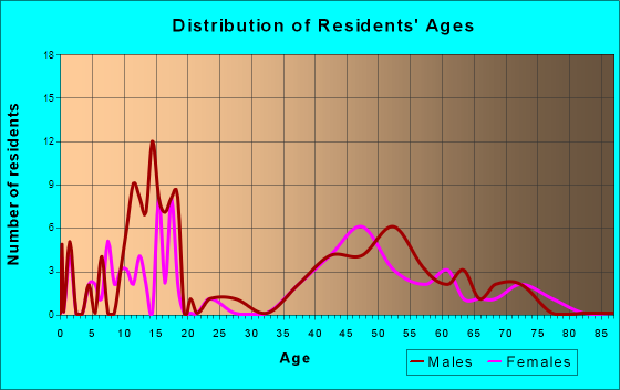 River Bluff, Kentucky Age and Sex of Residents