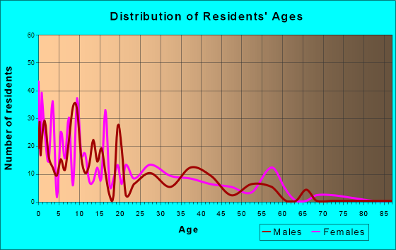 Dilkon, Arizona Age and Sex of Residents