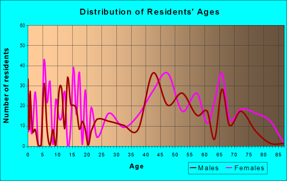 Cape Neddick, Maine Age and Sex of Residents