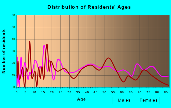 Norway, Maine Age and Sex of Residents