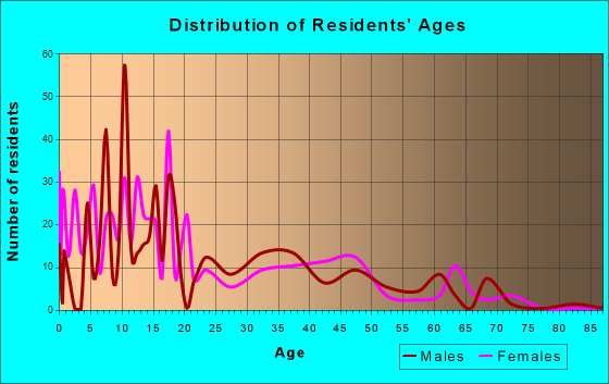Lukachukai, Arizona Age and Sex of Residents