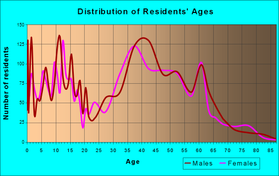 New River, Arizona Age and Sex of Residents