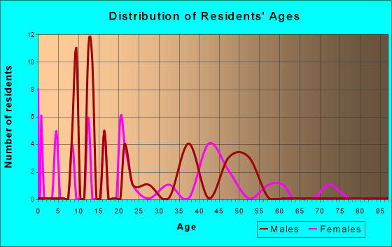 Pisinemo, Arizona Age and Sex of Residents