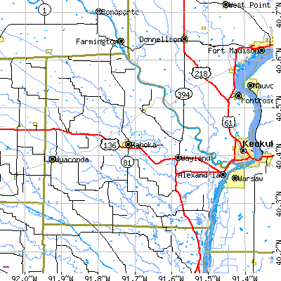 Clark County close-up map