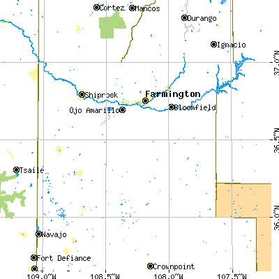 San Juan County close-up map