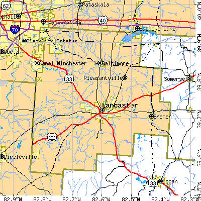 Fairfield County close-up map