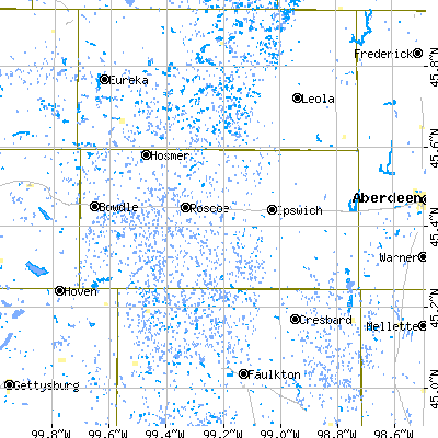 Edmunds County close-up map