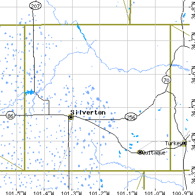Briscoe County close-up map