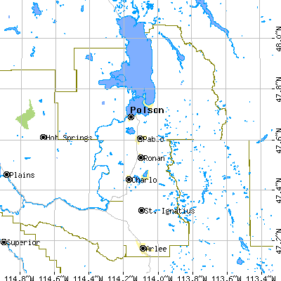 Lake County close-up map