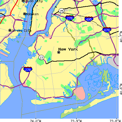 Kings County close-up map