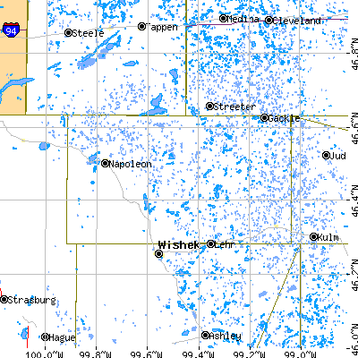 Logan County close-up map