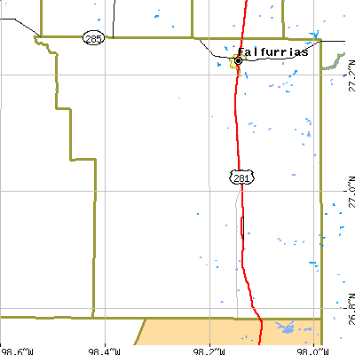Brooks County close-up map
