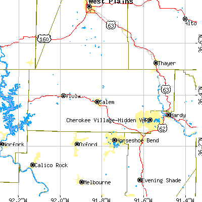Fulton County close-up map