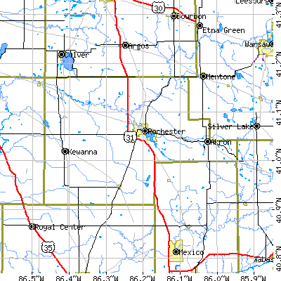 Fulton County close-up map